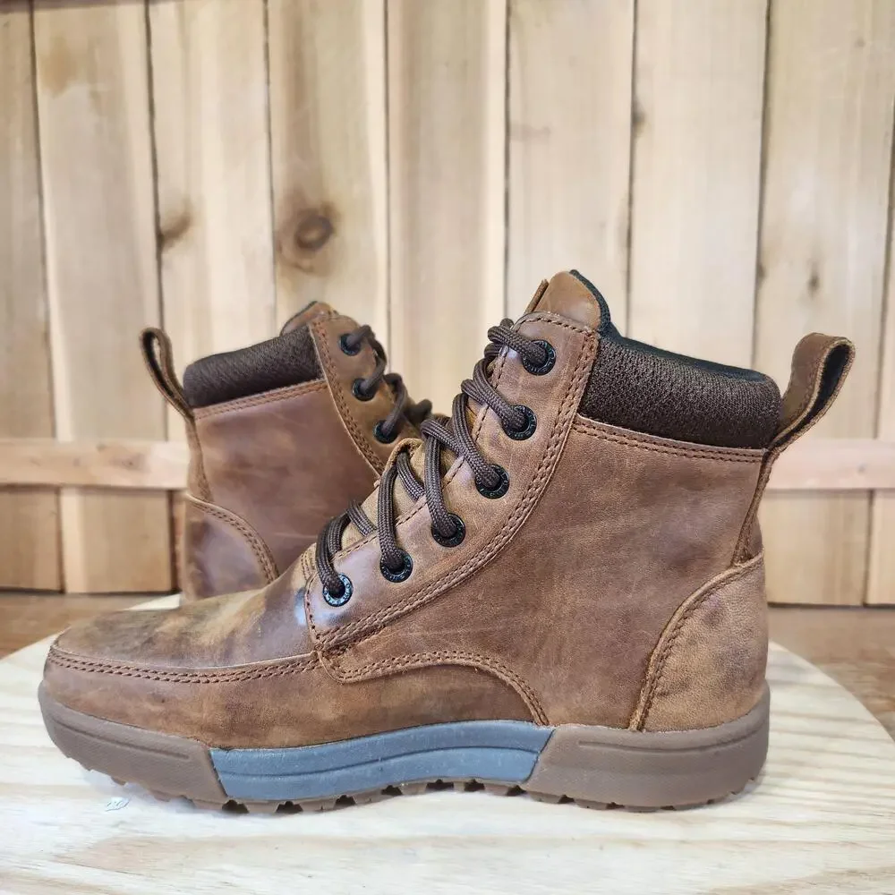 Lems Boulder Summit WP Boots Womens 6 Brown Leather Waterproof Hiking Combat